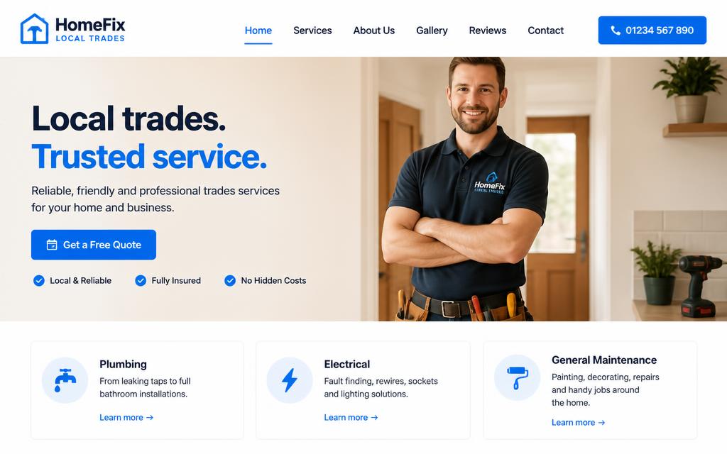 Kushal Enterprises website design preview